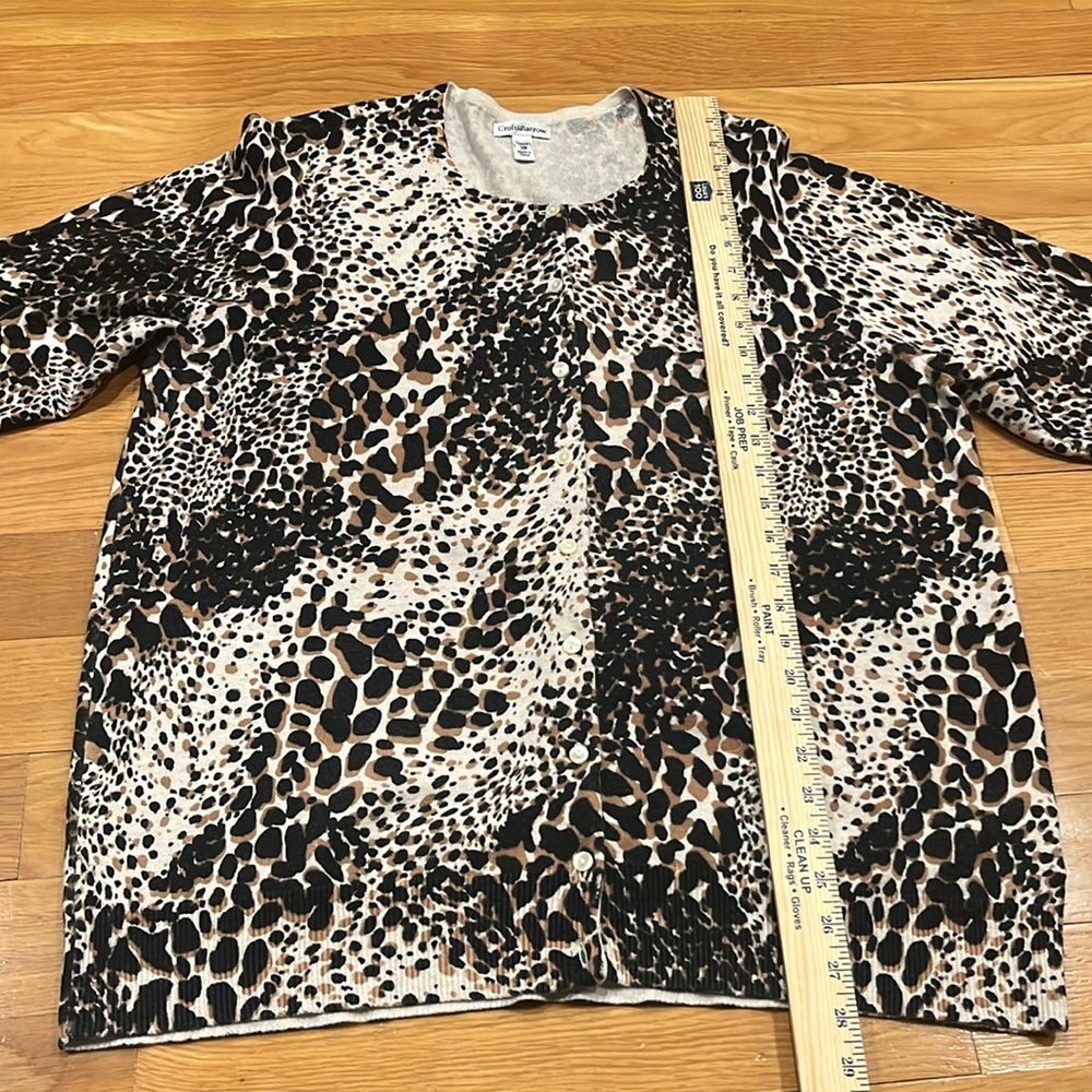 Croft & Barrow Leopard Print Button Down Cardigan… - image 5